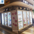 Freezer refrigerated display cabinet supermarket, refrigerator beverage cabinet vertical commercial beer single and double